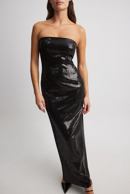 Na-kd Wetlook Sequin Maxi Dress