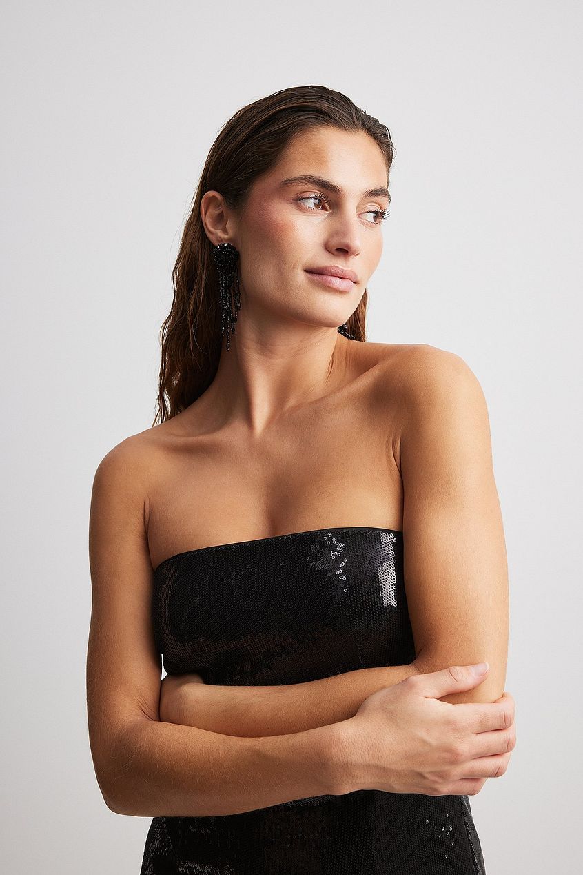 Na-kd Wetlook Sequin Maxi Dress