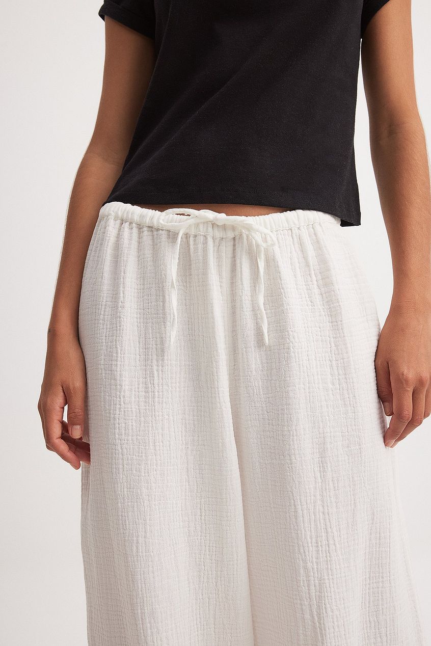 Wide Leg Mid Waist Pants