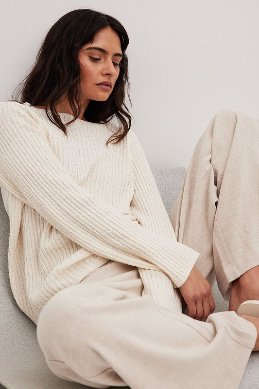 Wide Sleeve Knitted Sweater