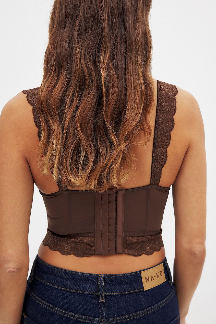 Na-kd - Wide Strap Lace Cup Corset