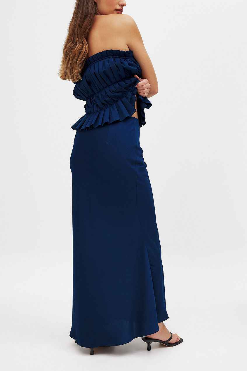 Na-kd Woven Mid Waist Maxi Skirt