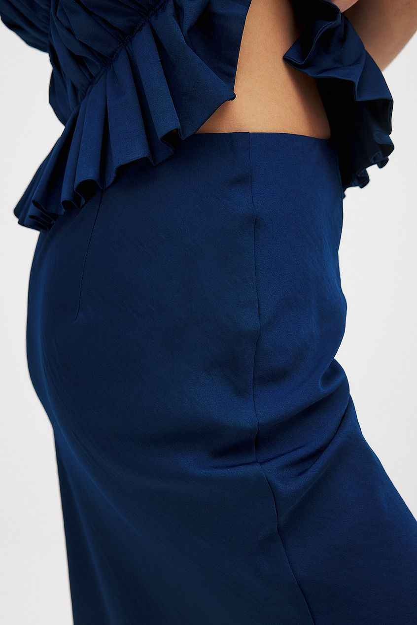 Na-kd Woven Mid Waist Maxi Skirt