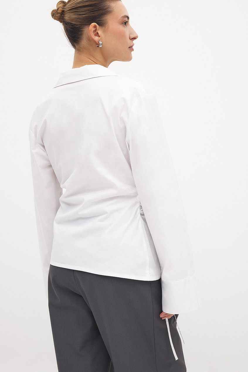 Na-kd Wrap Cotton Shirt