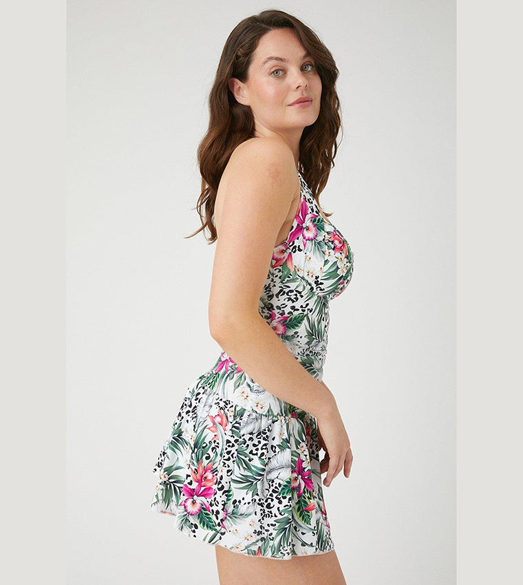 Gorgeous Jungle Print Skirted Swimsuit