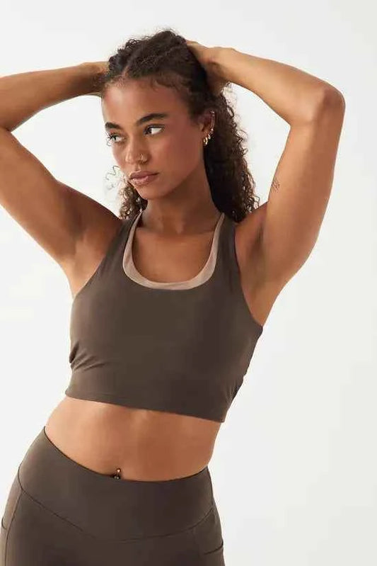 DSGN Studio Sculpt Contrast Longline Sports Bra