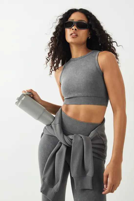 DSGN Studio Sport High Contour Washed Seamless Padded Crop Top