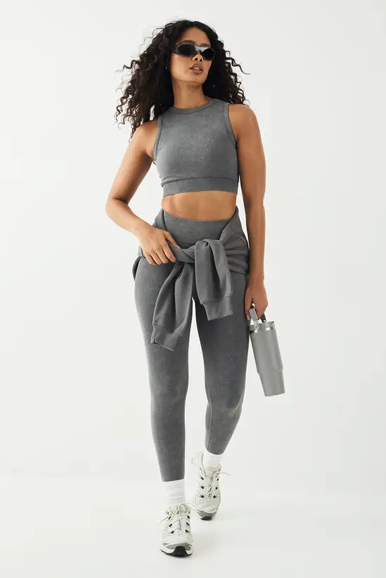 DSGN Studio Sport High Contour Washed Seamless Padded Crop Top
