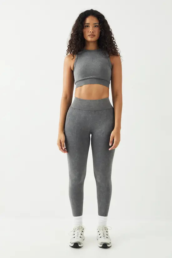 DSGN Studio Sport High Contour Washed Seamless Padded Crop Top