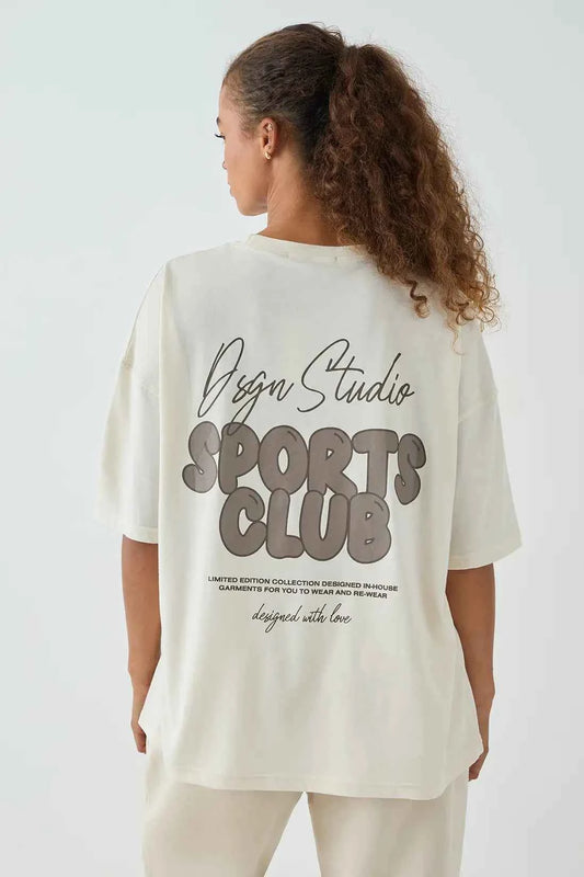 DSGN Studio Sports Bubble Slogan Oversized T-shirt