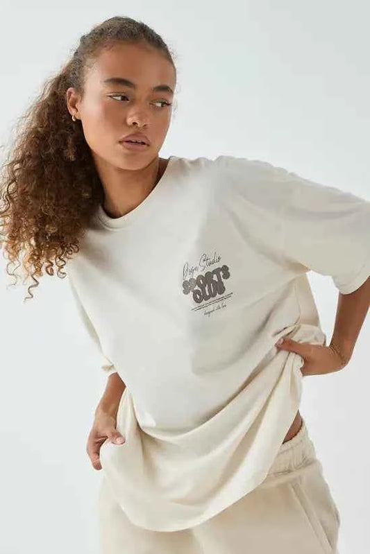 DSGN Studio Sports Bubble Slogan Oversized T-shirt
