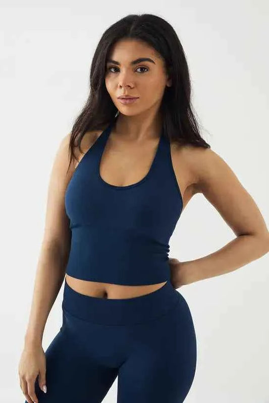 DSGN Studio Sport Contour Seamless Padded Halter Top