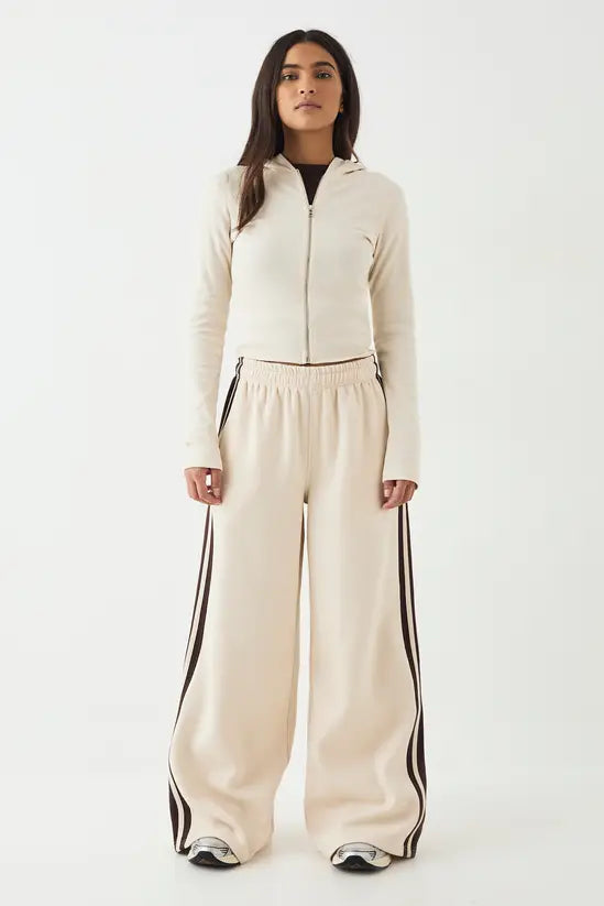 DSGN Studio Zip Through Hooded Rib Top