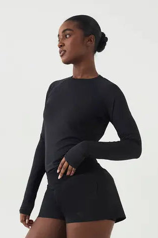 DSGN Studio Loose Fit Mesh Insert Long Sleeve T-Shirt