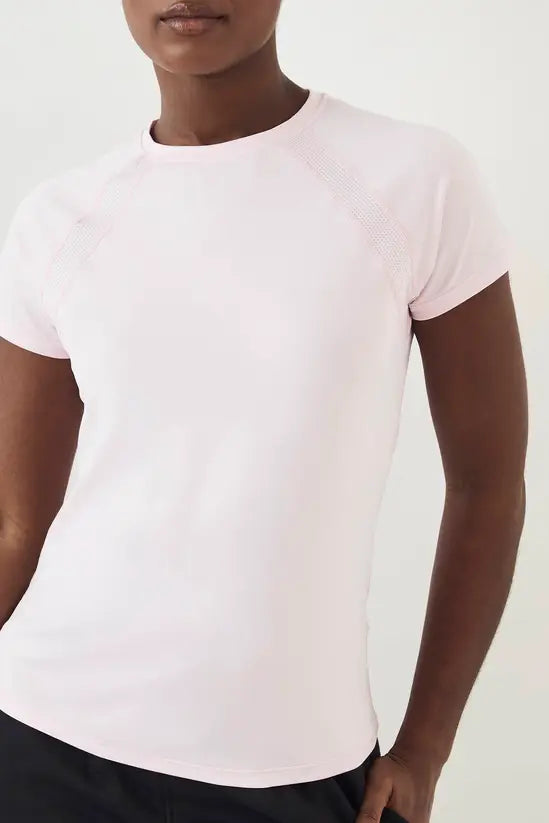 DSGN Studio Loose Fit Mesh Insert Short Sleeve T-Shirt
