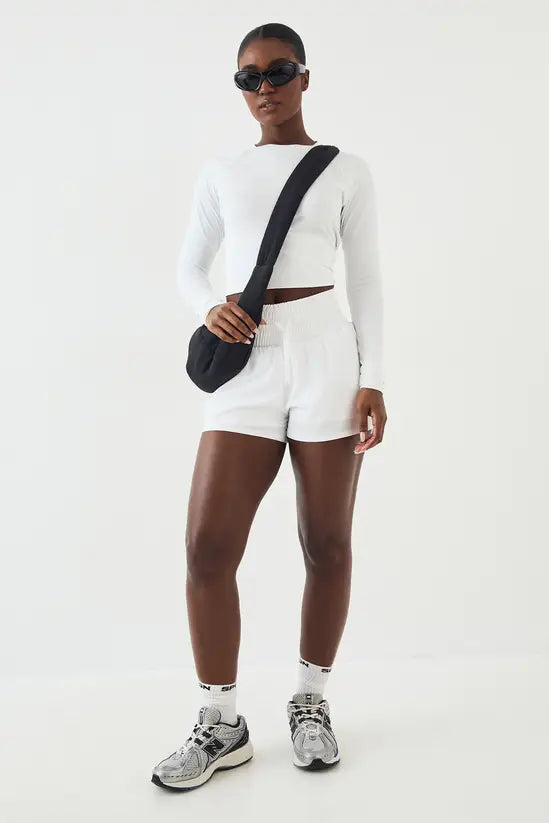 DSGN Studio Loose Fit Mesh Insert Long Sleeve T-Shirt