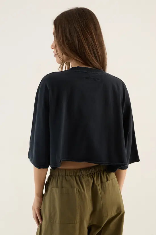 DSGN Studio DSGN Studio Heavyweight Washed Oversized Short Sleeve Crop T-Shirt